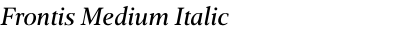Frontis Medium Italic